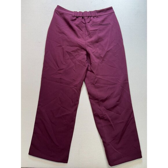 Old Navy Women's High-Rise Wide Leg Trouser Pants Pleated Front Size L Purple - Picture 2 of 11